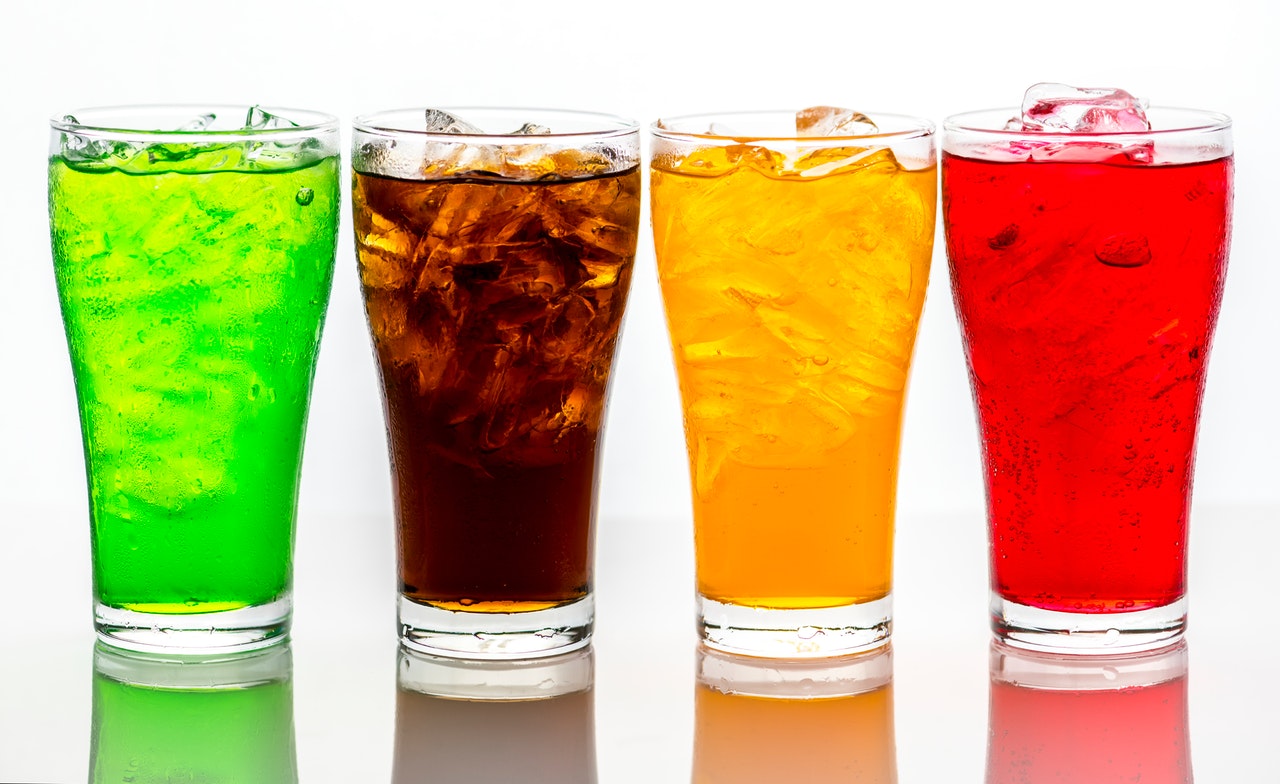 Group of soda drinks - to avoid for oral health